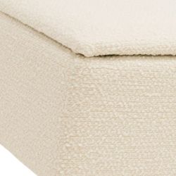 Pé de cama estofado Anat bege, 120x40x44 cm