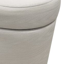 Pedana Gunnar in Tessuto Beige, 70x36x37 cm