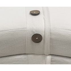 Pedana Gunnar in Tessuto Beige, 70x36x37 cm