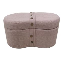 Gunnar Pale Pink Fabric Footboard, 70x36x37 cm