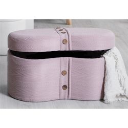 Gunnar Pale Pink Fabric Footboard, 70x36x37 cm