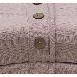 Gunnar Pale Pink Fabric Footboard, 70x36x37 cm