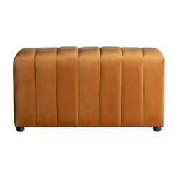 Marsa Bed Foot in fir wood in ocher, 91 x 45 x 48 cm