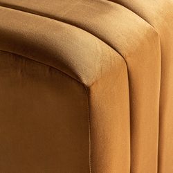 Marsa Bed Foot in fir wood in ocher, 91 x 45 x 48 cm