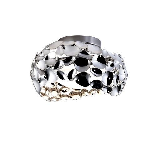 Metalowa lampa sufitowa Narisa Srebrna 3-punktowa, Ø32x23cm