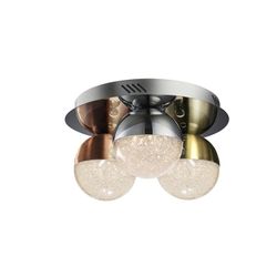 Ceiling light with 3 Led Metal Sphere lights, Ø30x15cm