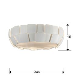 4-punktowa lampa sufitowa Quios White, Ø46x16cm