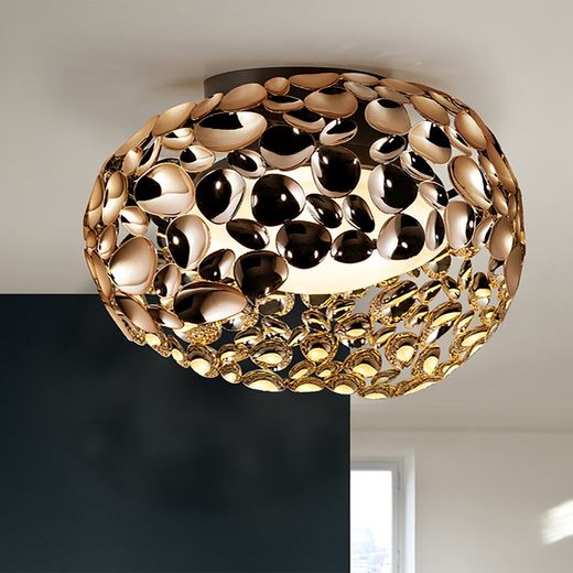 Narisa Rose Gold Plated Metal 5-light ceiling lamp, Ø47x30cm