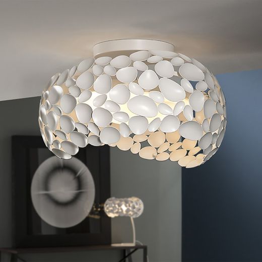 Narisa White Metal 5-light ceiling lamp, Ø47x30cm