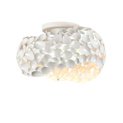 Plafón, con 5 luces, de metal blanco, Ø 47 x 30 cm | Narisa