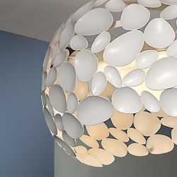 Plafón, con 5 luces, de metal blanco, Ø 47 x 30 cm | Narisa