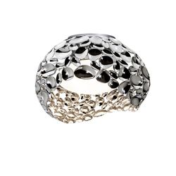 Candeeiro de tecto em metal Narisa Silver 5 luzes, Ø47x30cm