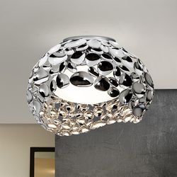 Candeeiro de tecto em metal Narisa Silver 5 luzes, Ø47x30cm