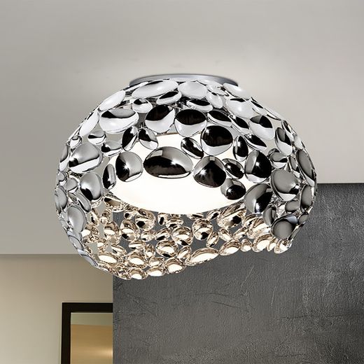 Metal Narisa Silver 5 lights ceiling lamp, Ø47x30cm