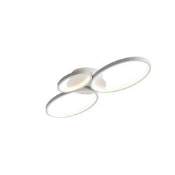 Plafoniera Sios in metallo bianco, 82x32x9cm