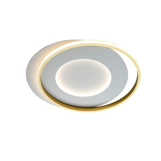 Plafon LED de alumínio metálico e dourado, 58 x 50 x 6 cm | membros