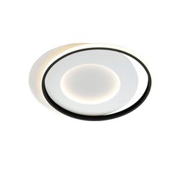 Plafon LED metal e alumínio preto, 58 x 50 x 6 cm | membros