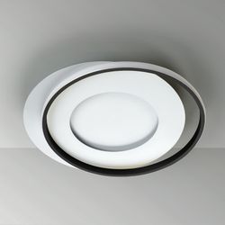 Plafon LED metal e alumínio preto, 58 x 50 x 6 cm | membros