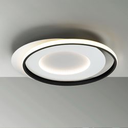 Plafon LED metal e alumínio preto, 58 x 50 x 6 cm | membros