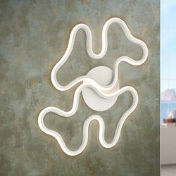 Biała metalowa lampa sufitowa / ścienna Marea, 59x39x6cm