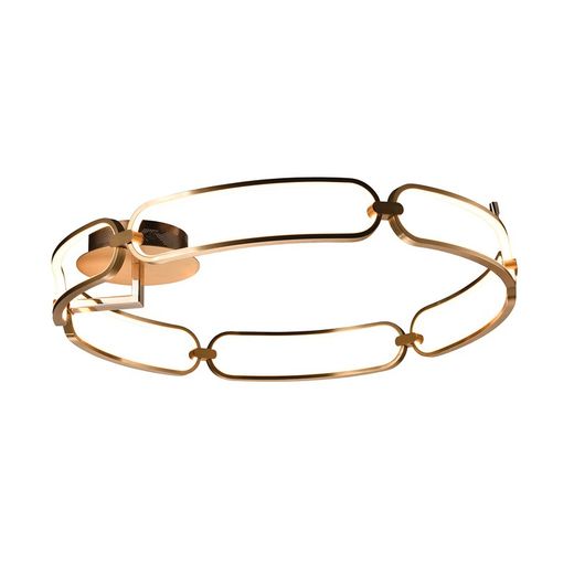 Metalowa lampa sufitowa Led L Colette Rose Gold, Ø80x16cm