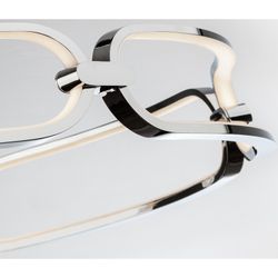 Metal Led L ceiling lamp Colette Silver, Ø80x16cm