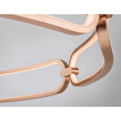 Metal Led S ceiling lamp Colette Rose Gold, Ø47x16cm