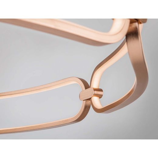 Metal Led S ceiling lamp Colette Rose Gold, Ø47x16cm