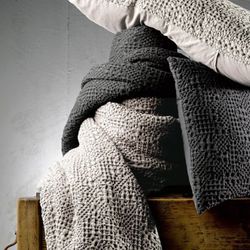 Plaid en coton anthracite, 200 x 140 cm | Tana