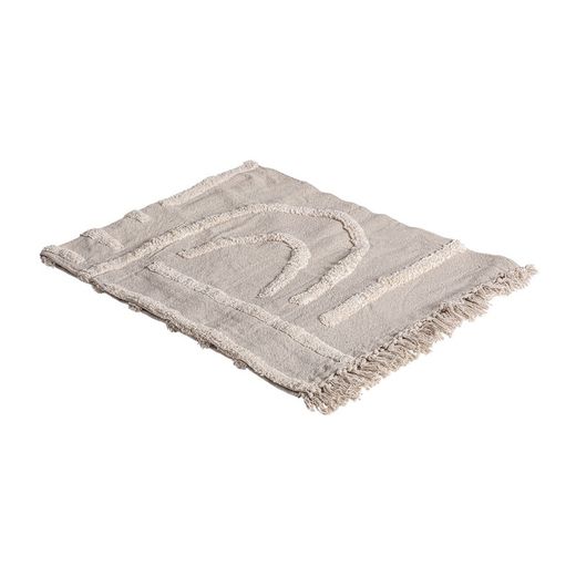 Plaid de algodón en beige, 125 x 160 cm | Dailae