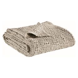 Beige cotton plaid, 200 x 140 cm | Tana