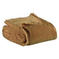 Bronze cotton plaid, 200 x 135 cm | Fara