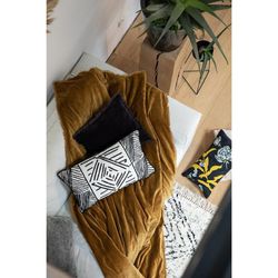 Bronze cotton plaid, 200 x 135 cm | Fara