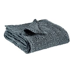 Cotton plaid in ash grey, 200 x 140 cm | Tana