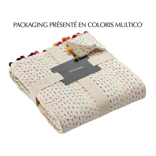 Cotton plaid in multicolour, 200 x 140 cm | Gastounet