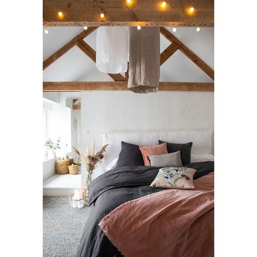 Katoenen plaid in roze, 200 x 135 cm | fara