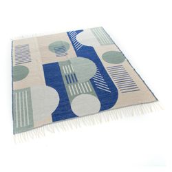 Multicolored synthetic fiber plaid, 130 x 1 x 170 cm | sasha