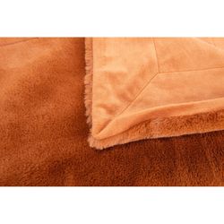 Plaid polyester cuivre, 130 x 1 x 170 cm | le luxe