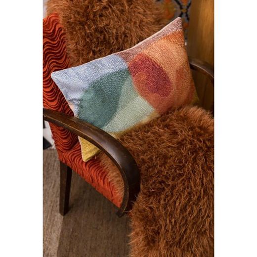 Polyesterplaid in roestkleur, 160 x 130 cm | Betani