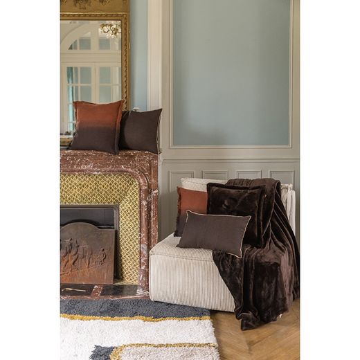 Polyester plaid in ebony, 200 x 150 cm | Tender