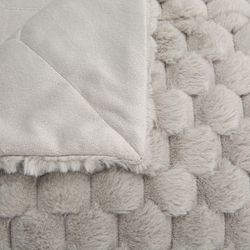 Grå polyester plaid, 76 x 2 x 42 cm | Diana
