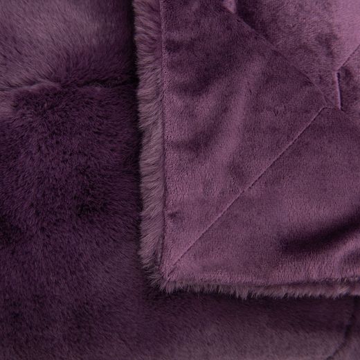 Manta de poliéster roxo, 130 x 1 x 170 cm | luxo