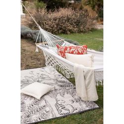 Off-white recycled polyester plaid, 160 x 130 cm | Jane