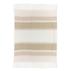 Recycled polyester plaid in natural, 160 x 130 cm | Isabel