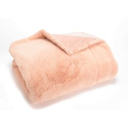 Pink polyester plaid, 170 x 0.01 x 240 cm | luxury