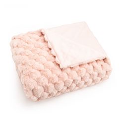 Manta de poliéster rosa, 76 x 2 x 42 cm | Diana