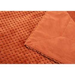 Terrakotta polyester pläd, 130 x 1 x 170 cm | damier