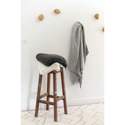 Recycled polyester knitted plaid in white, 160 x 130 cm | Danilo