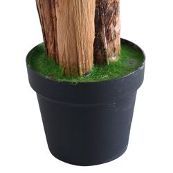 Künstliche PVC-Pflanze in Grün und Natur, 20 x 20 x 180 cm | Bananenbaum