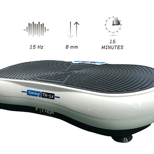 Plataforma vibratória com 10 programas, controle remoto e elásticos | Fitter TN001X